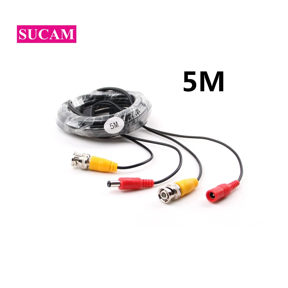 

SUCAM AHD Camera Cables 5M/10M/20M/30M BNC Cable Output DC Plug Cable for Analog AHD Surveillance CCTV DVR System Accessories