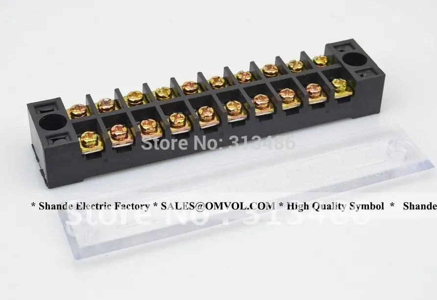copper Fixed terminal block 600V, 15A, 10P Copper TB 1510in Terminal