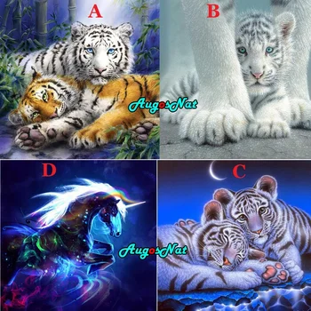 

animal diamond painting white tiger diamond embroidery crystal picture horse daimond dotz craft child gemstone stickers scenery
