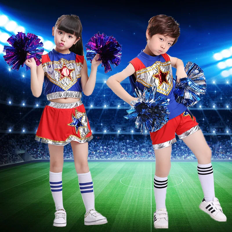 Buy sleeveless boys girls dance costume cheerleader