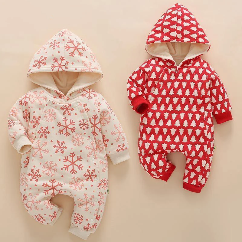 

Christmas Thermal Newborn Rompers Baby Boy Romper Winter Long Sleeve Cotton Clothing Toddler Infant Clothes Jumpsuit Baby Boys