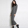 De alta calidad de invierno/otoño vestido de las mujeres de Cachemira de jerseys vestidos a la moda para señoritas ropa Mid-Calf larga vestido ► Foto 2/6