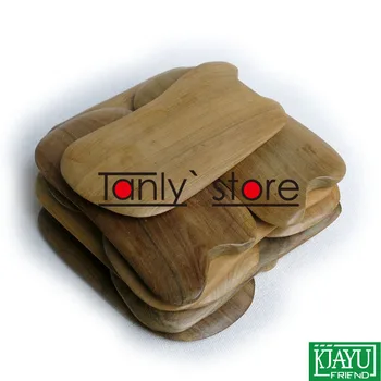 

Gift chart! Wholesale scented wood massage guasha kit Scrapping plate 48pcs/lot (105x55mm)