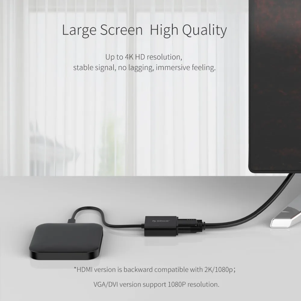 ORICO Type C к HDMI/VGA/DVI usb хаб ABS конвертер Папа мама для ноутбука мобильный