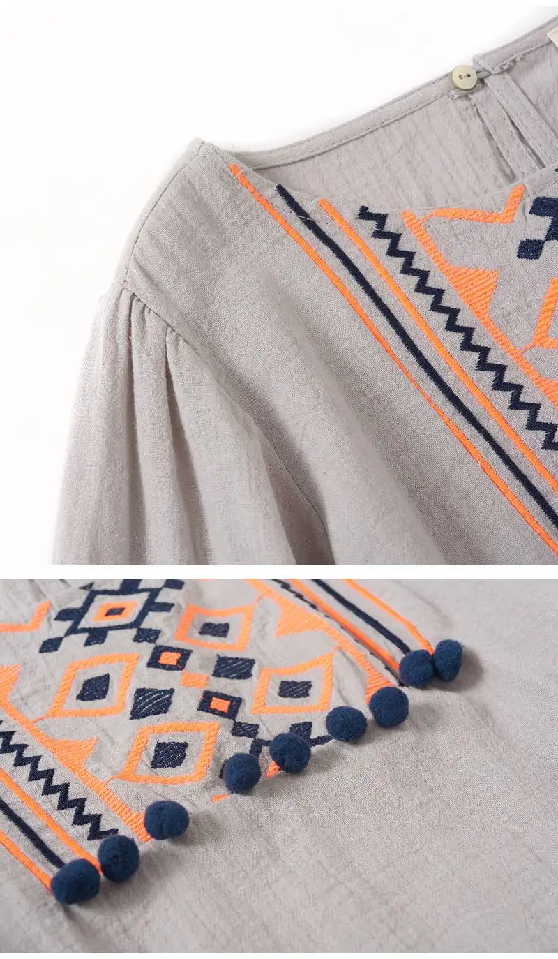pom pom blouse girl G3898-7