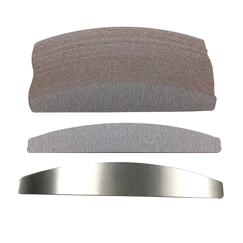 Removedor de Calos Alça de Aço Arquivo do Prego Almofadas com 1pc Cinza Removalble Manicure Inoxidável Substituição Lixa Almofadas 100 Pçs 7 removedor de calos manicure alça de aço