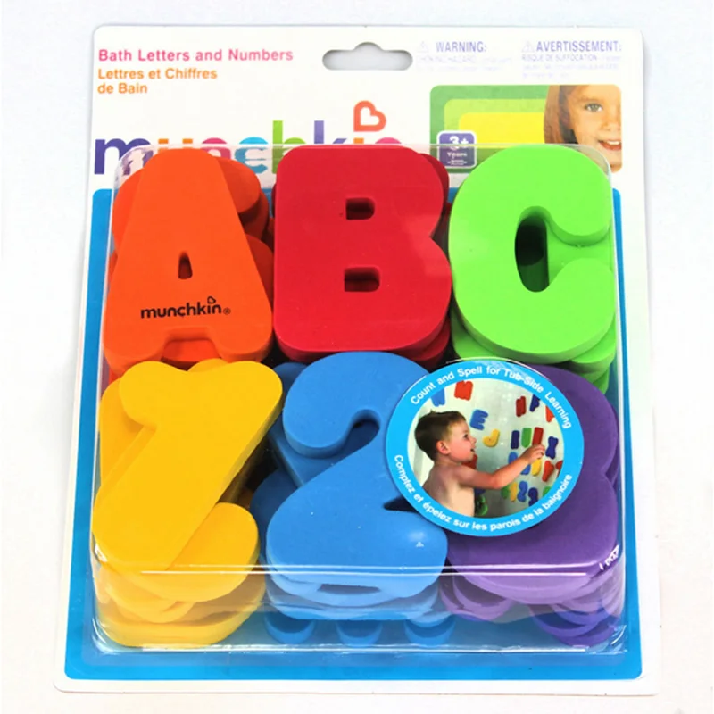 36шт \ 1 набор детские развивающие игрушки для ванны для купания новорожденных детей буквы цифры наклейка для ванной комнаты