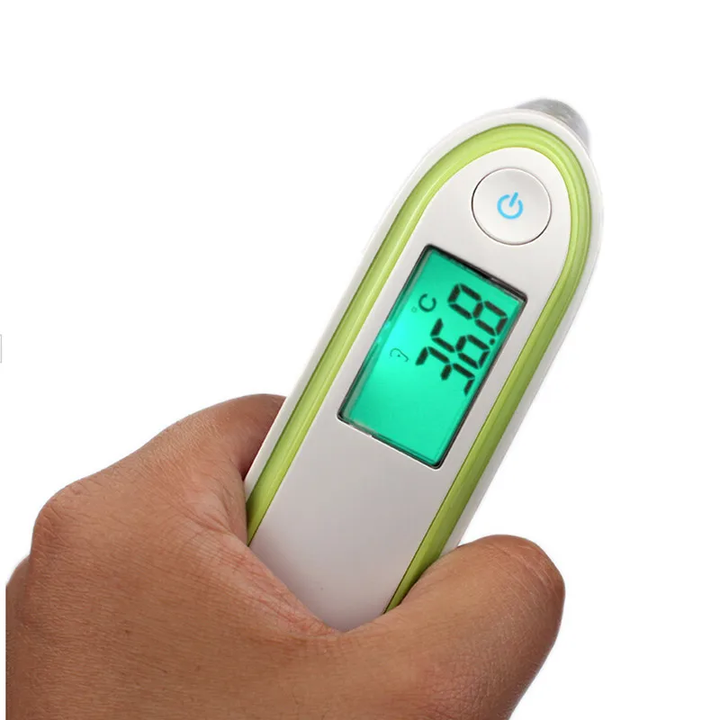 Бесконтактный уха и лба ЖК-дисплей цифровой инфракрасный термометр младенца взрослых тела Температура монитор CE FDA утвержденных