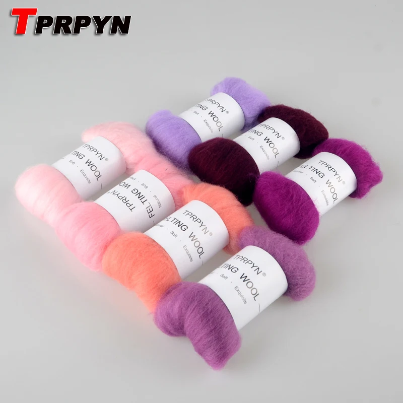 Buy TPRPYN 7Pcs/Lot Purple violet Series colorful wool
