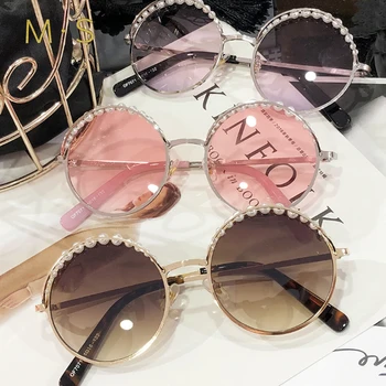 

MS 2018 Women Luxury Decoration Classic Eyewear Female Sunglasses Original Brand Designer Sunglasses Sun Glasses Fashion UV400