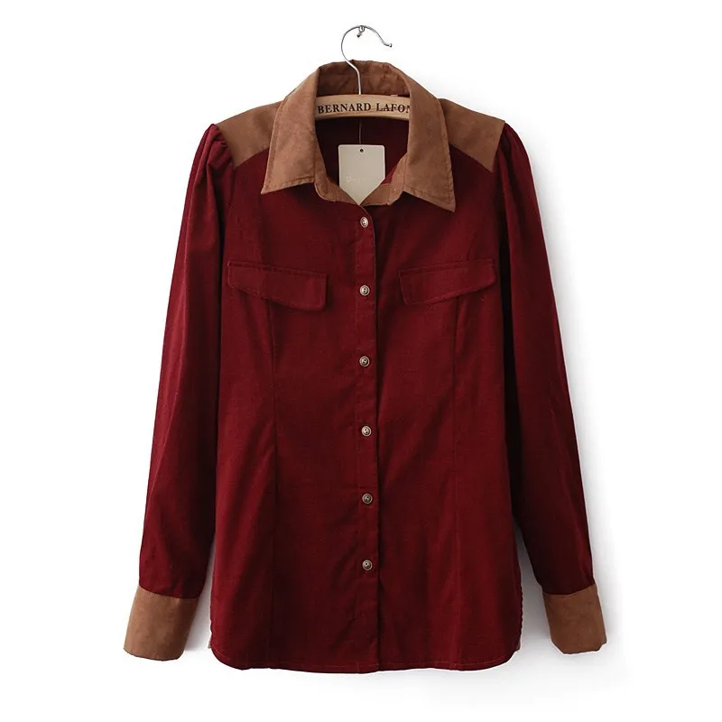 2013 autumn women s corduroy shirt female long sleeve shirt slim women 