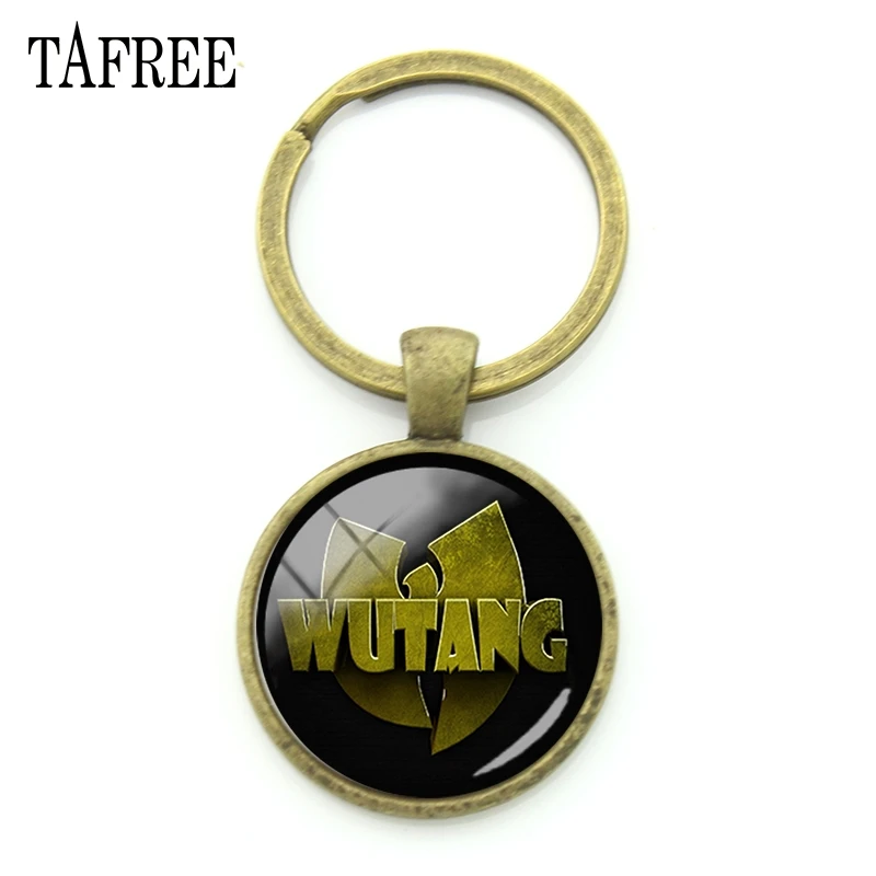 

TAFREE WU TANG CLAN Keychains New York HIP-HOP Rap Band Key Chains Key Rings Antique Bronze Plated Music Fans Jewelry Gifts WT07