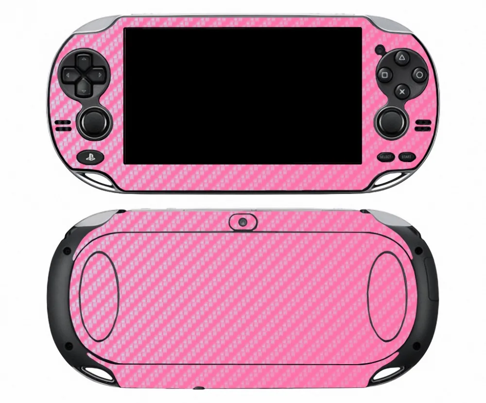 Розовая виниловая защитная наклейка из углеродного волокна для Sony PS vita PSvita PSV 1000