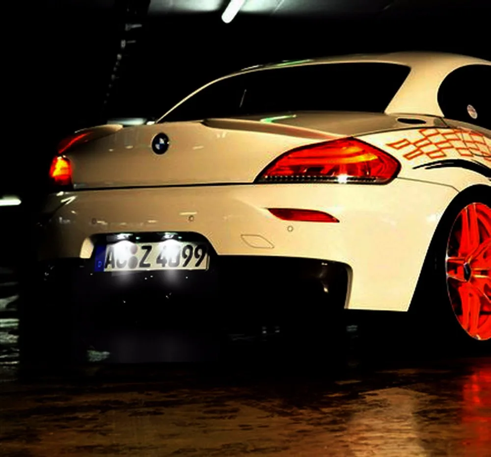 ANGRONG 2x светодиодный номерной знак свет комплект для BMW E81 E87 E63 E64 F12 E85 E86 E89 Z4 белый