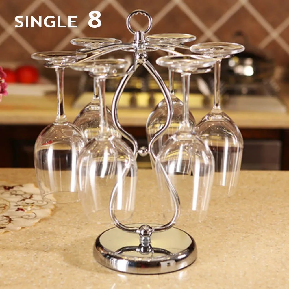 Modern Hanging Wine Glass Racks Holder Champagne Stemware Holder Wrought Iron Wine Rack Bar Wine Rack Glass Cup Holder KC1282 (8)