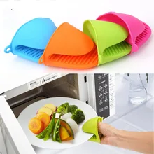 Силиконовый кухонный органайзер, изолированные зажимы для теплового горшка, перчатки для микроволновой печи, зажим для горячей пластины, 1 шт., анти-ожогов, утолщаются