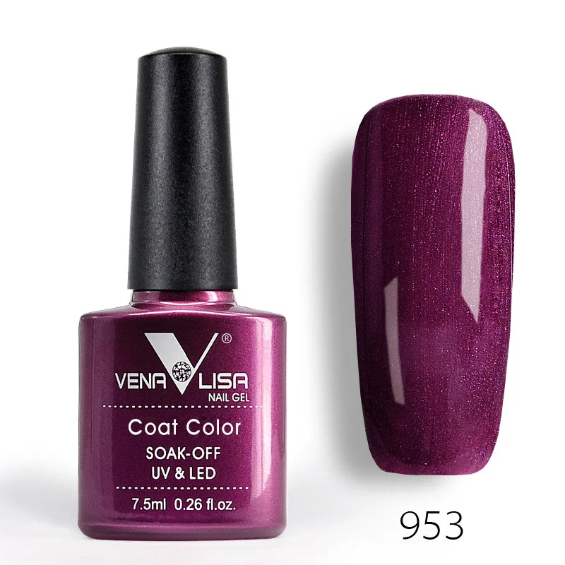 VENALISA, Органический Гель-лак для ногтей, 60 цветов, 7,5 мл, дизайн ногтей canni, спа-салон, сделай сам, впитывается, УФ светодиодный, без запаха, эмальный Гель-лак для ногтей - Цвет: 953