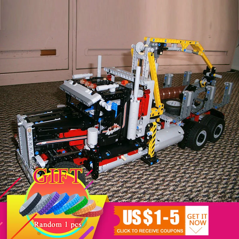 

20059 1338Pcs Technical Mechanical The Logging Truck Series Set Educational Building Blocks Compatible with 9397 Toys lepin