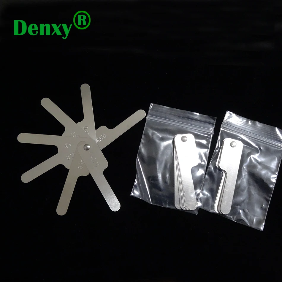 

Denxy 3packs Dental Interproximal Reduction Gauge Reciprocating IPR System Ortho Tooth Gap Measuring Ruler Orhtodontic brackets