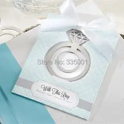Подарок на свадьбу и подарки -- "С этим кольцом" матовый металл обручальное кольцо Закладка прием гостей в доме невесты пользу 20 шт./партия