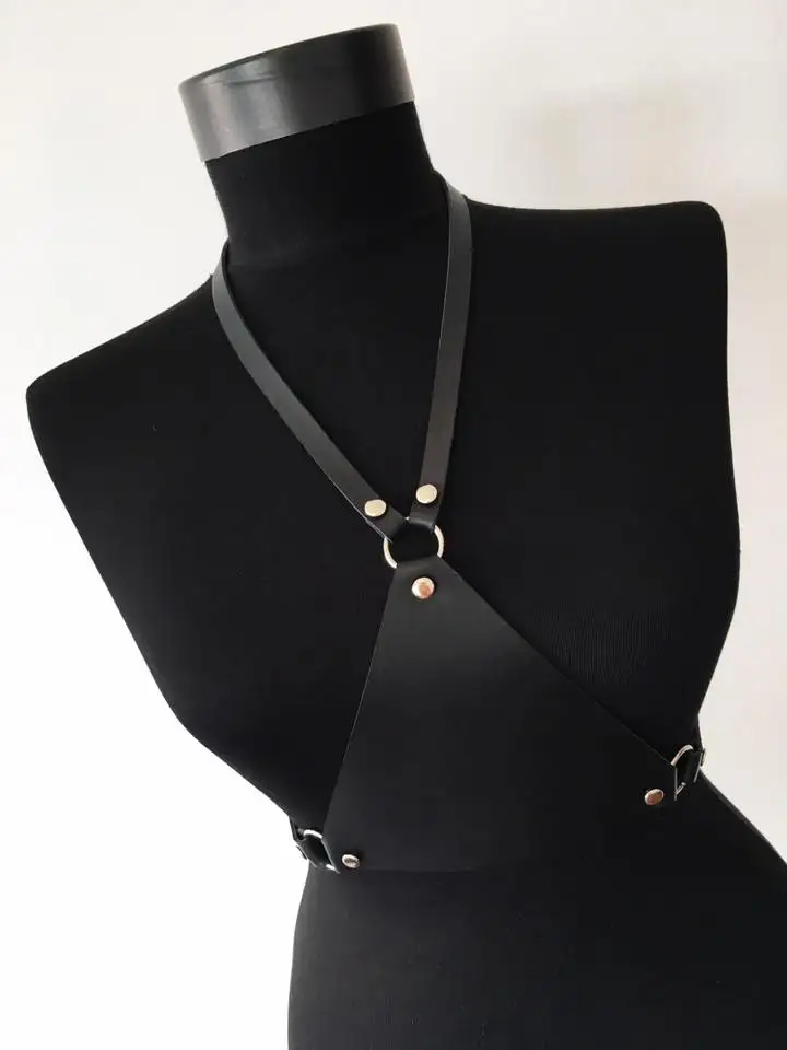 2019 Для женщин портупея в готическом стиле пояс с кожаной цепочка с пентаграммой кисточкой рейв сексуальные карнавальный наряд для женщин