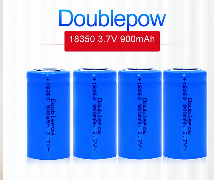 4 шт./лот Горячая Распродажа doulepow DP-18350 900mA 3,7 V литий-ионная аккумуляторная батарея 18350 Высокая емкость для фонарика