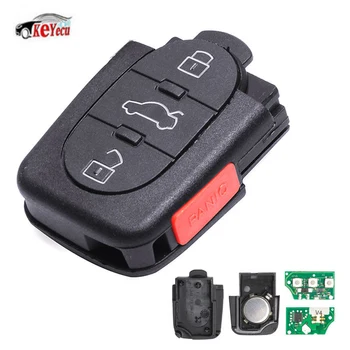 

KEYECU 3 Pcs/lot Replacement Remote key Fob 3+1 Button 315MHz 4D0 837 231 E 4D0837231E for Audi A4 A6 A8 Old Models