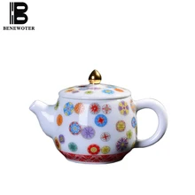 200cc Цзиндэчжэнь краткое Керамика фарфор рукоятки Чай горшок домой Посуда для напитков офисные Чай церемонии Утварь Tieguanyin Зелёный Чай Чайники