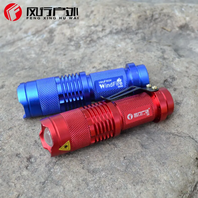 no battery Mini Q5 LED 2000LM Flashlight Torch AA/14500 Adjustable Zoom