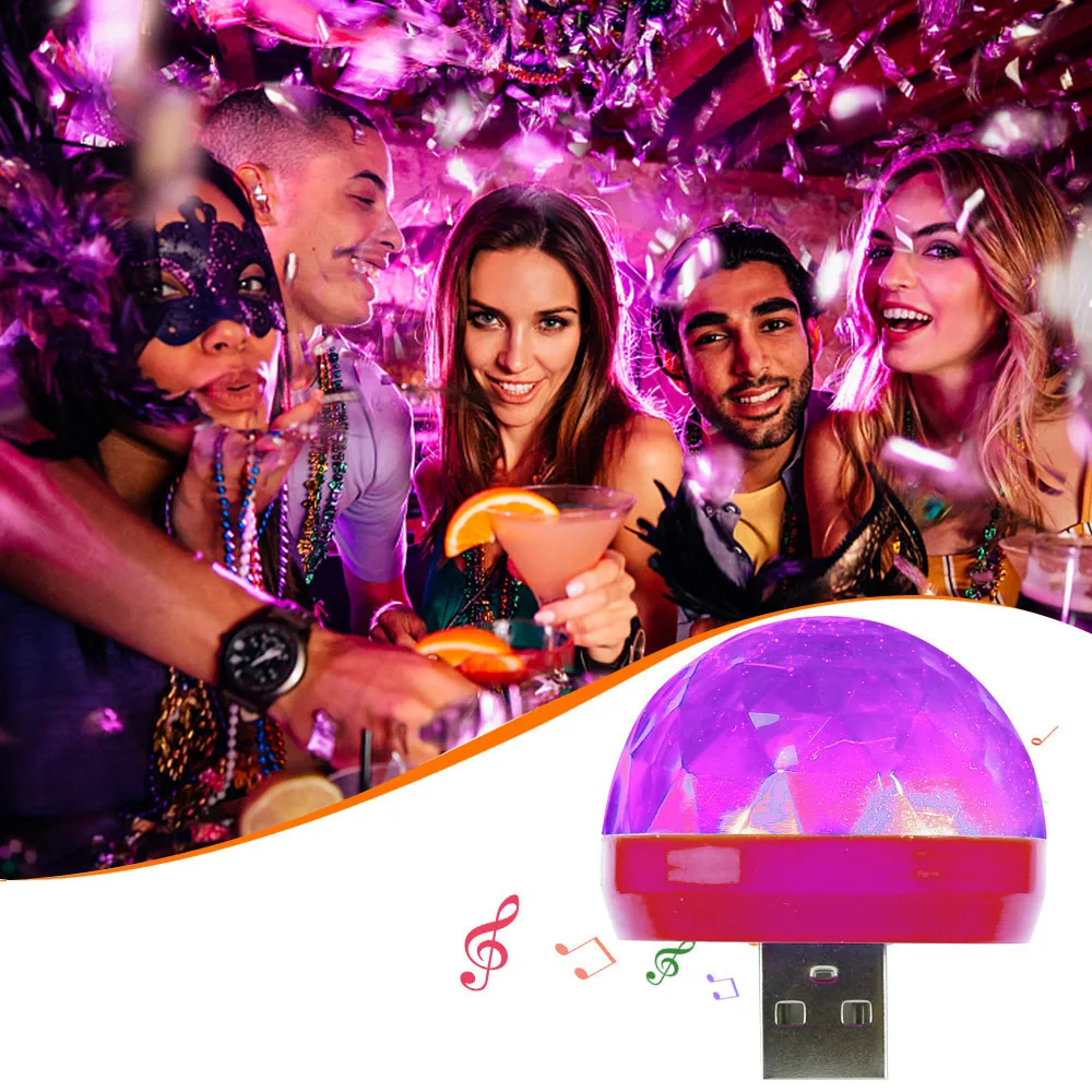 USB البسيطة ديسكو أضواء ، المحمولة المنزل كشاف إضاءة للحفلات ، DC 5 V USB بالطاقة Led المرحلة حزب الكرة DJ الإضاءة ، الكاريوكي حزب Led عيد الميلاد