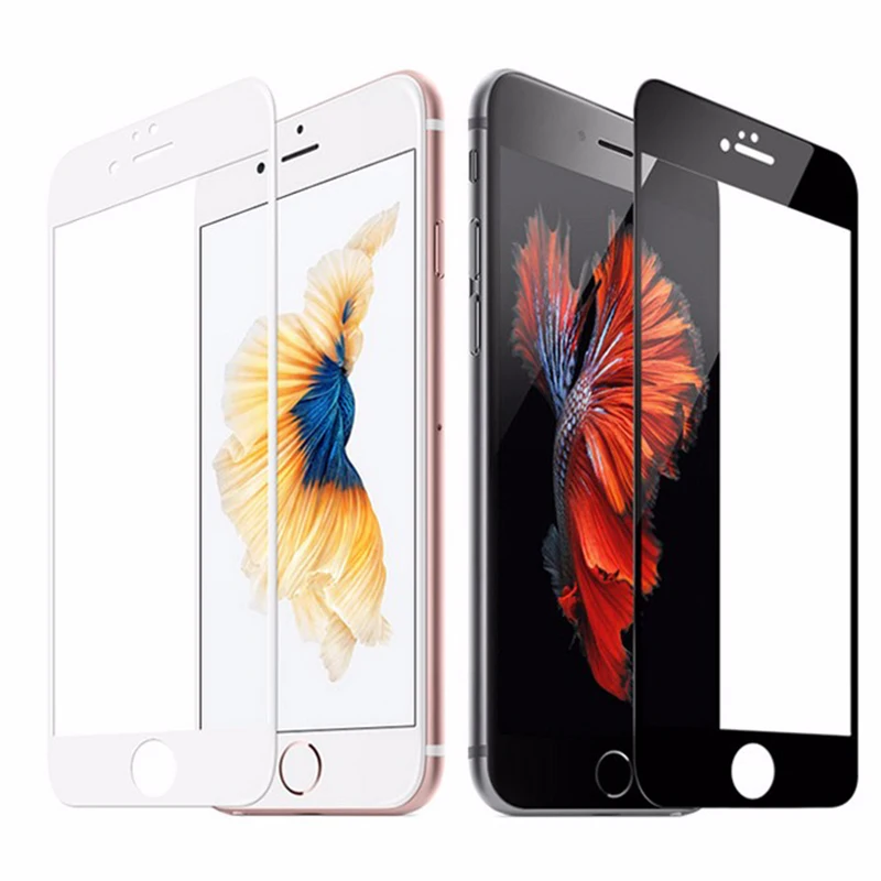 Полное покрытие из закаленного стекла для iPhone 7 Plus 6 6S 8 X XS MAX XR полное защита экрана