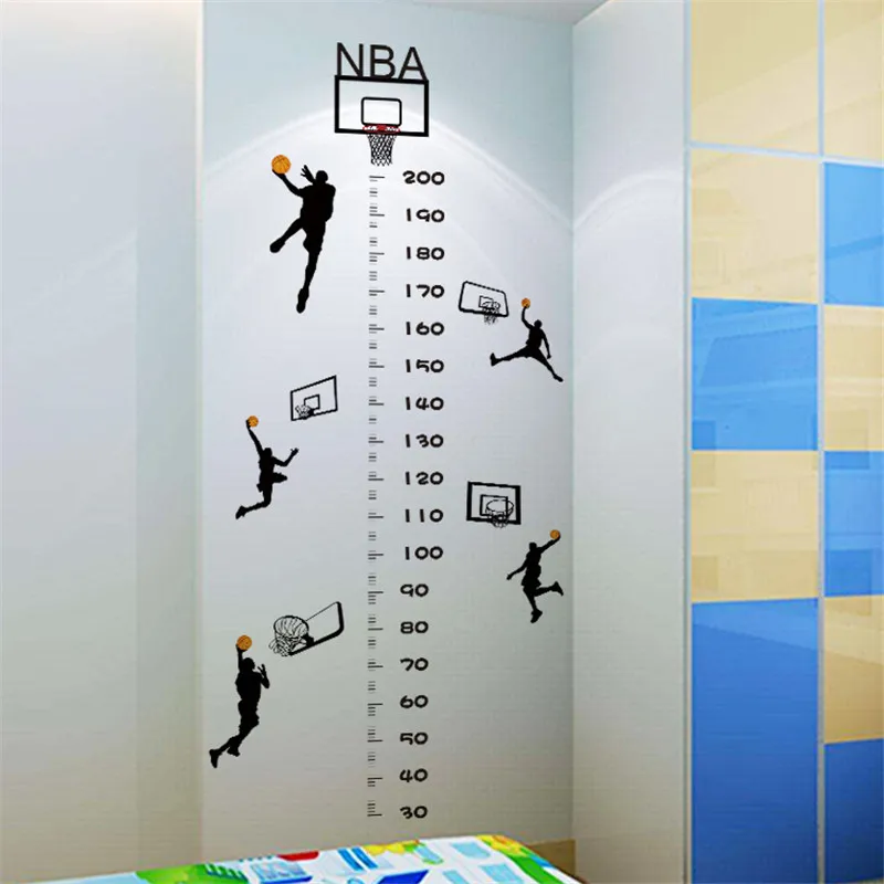 

KEDODE New Height Stickers Three generations DIY Transparent Stickers Basketball Height Stickers