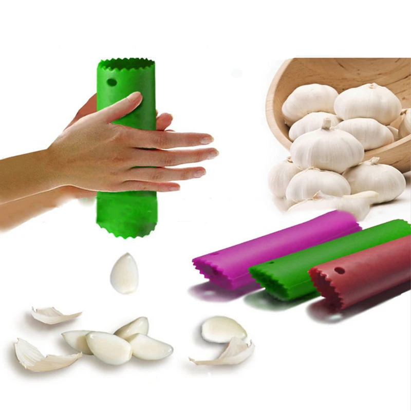 fengzong Garlic Peeler Silicone Easy Roll Tube Useful Garlic Kitchen Tool Easy to use Convenient Safe Non Toxic Random /& Random