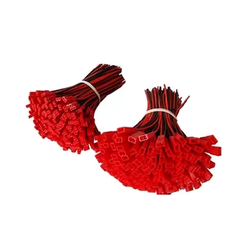 

100Pcs Male/Female/Complete 20cm Single JST Header AWG24 Red Black Wire Cable