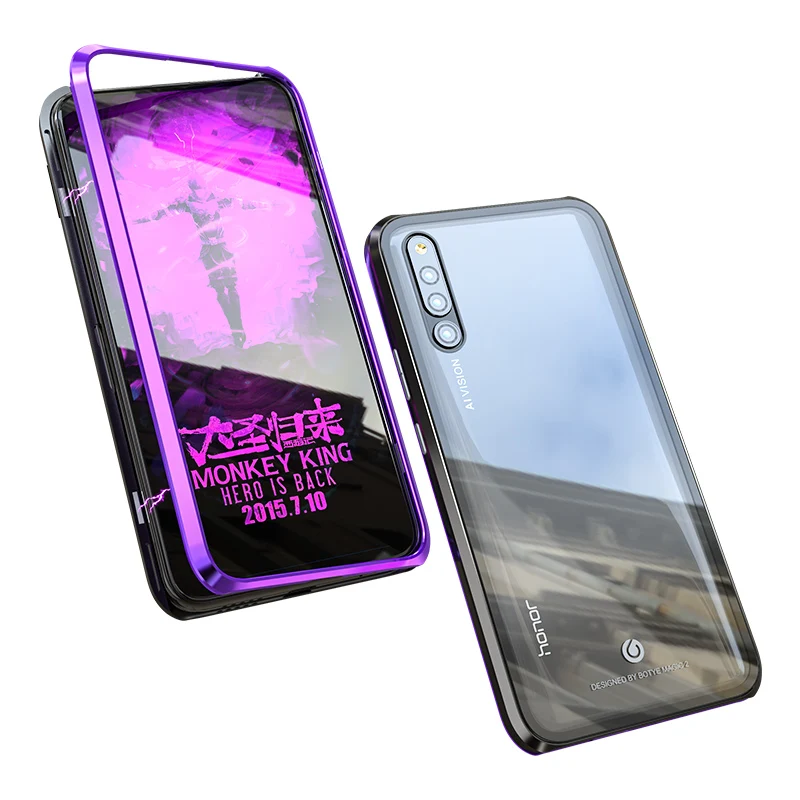 ADKO Магнитный адсорбционный металлический Прозрачный чехол для Huawei Honor Magic 2