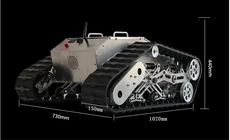 880t гусеничный робот танк шасси RC Смарт гусеничный Танк платформа перекрестное препятствие машина с максимальной нагрузкой 100 кг