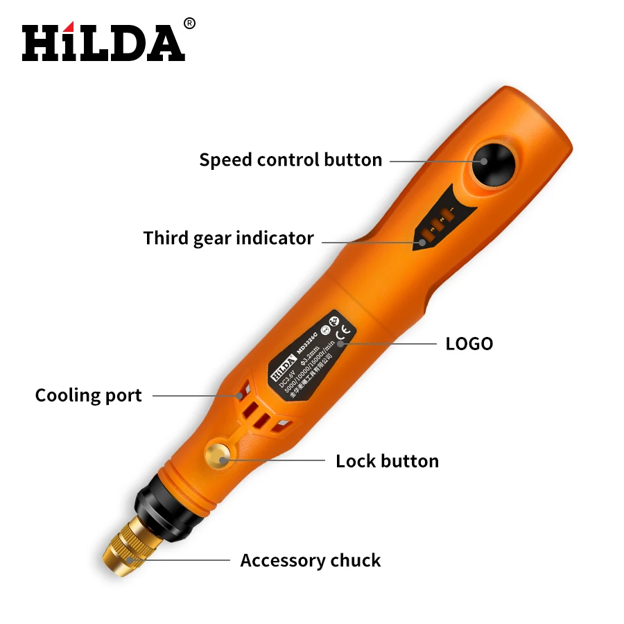 Tanie HILDA 3.6V Mini wiertarka akumulatorowa narzędzie obrotowe z akcesoria szlifierskie zestaw wielofunkcyjny Mini grawerowanie Pen na narzędzia dremel