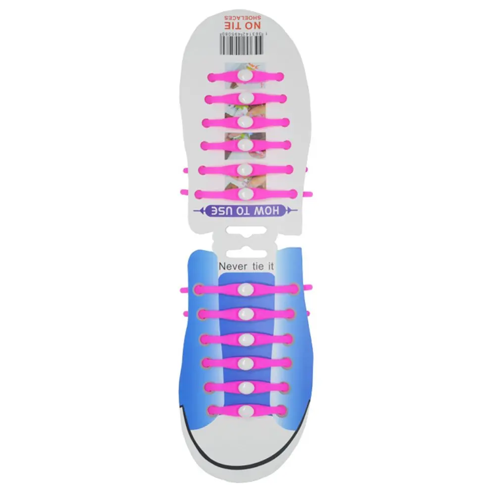 12 шт. эластичные силиконовые шнурки для обуви, спортивные шнурки для бега, шнурки для обуви для детей и взрослых, шнурки для кроссовок