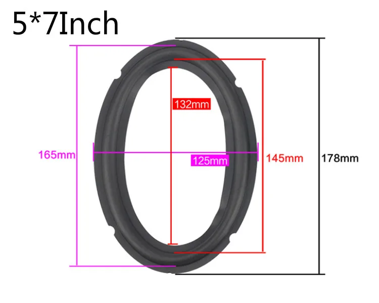 5x7 дюймов 6x9 дюймов 230 мм Автомобильный Динамик резиновый объемный ремонт Овальный динамик Lound DIY Подвеска 6*9 дюймов GHXAMP 2 шт - Цвет: 5x7inch