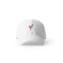 Модные шапки с вышивкой в виде розового фламинго для мужчин, уличная бейсбольная кепка в стиле Харадзюку для влюбленных