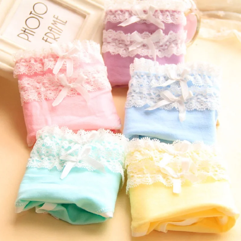 

Sexy Female Underwear Women's Panties Cute Bow Breathable Underpants Girl Briefs