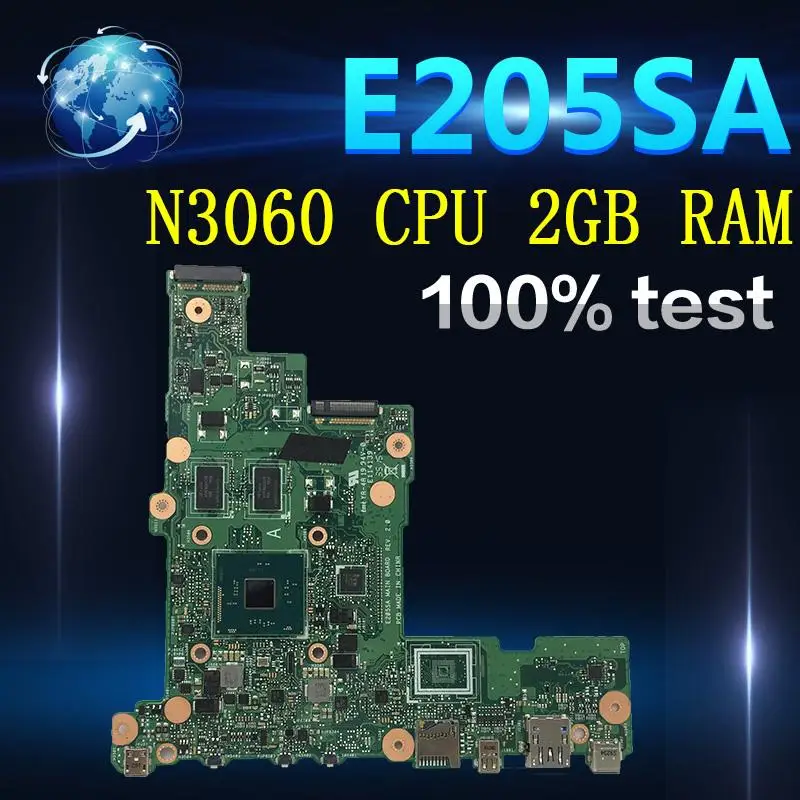 Материнская плата для ноутбука Amazoon E205SA N3060 CPU 2 Гб ОЗУ 32 ГБ For Asus tp200sA E205S тестовая
