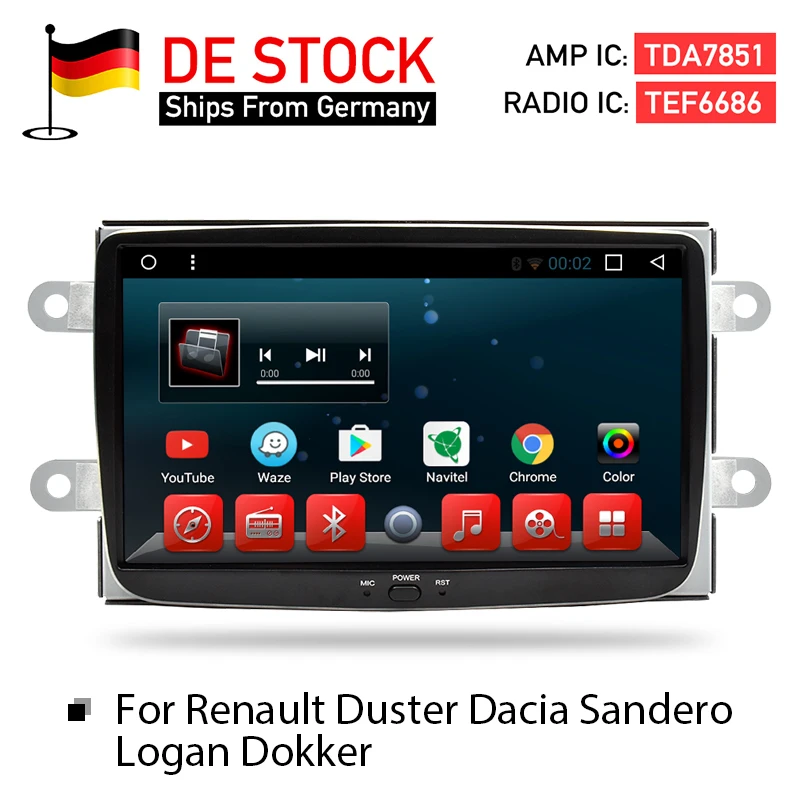 Android 7 1 1 font b Car b font DVD Player GPS Glonass Navigation for Renault