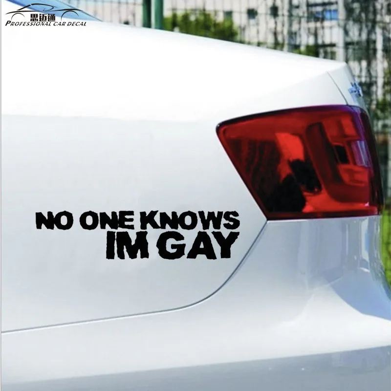funny no one knows Im gay Car Sticker vinyl decal decorate sticker Car