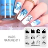 KADS Nature 011 Overprint Nail Stamping Plate Water Waves Sea Designs Stamp Template Nail Art Manicure Plate Nail Tools 1