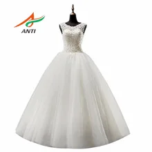 ANTI Romance Ball Gown Wedding Dress 2017 Vestido De Noiva Appliques Robe De Mariage Bridal Gowns Floor Length Custom Made