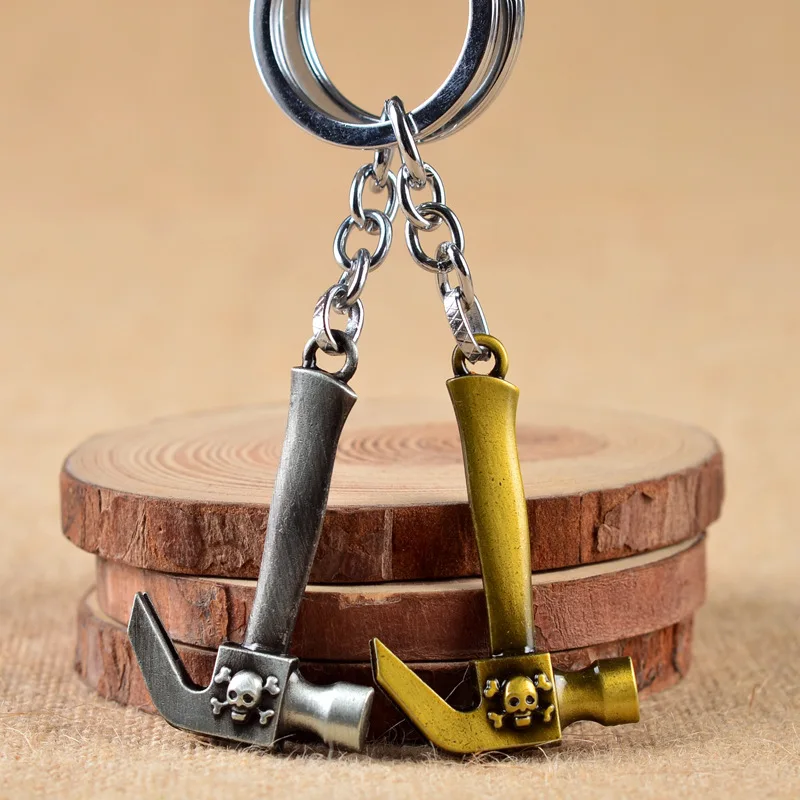 claw hammer keychain key ring retro key chain key holder creative