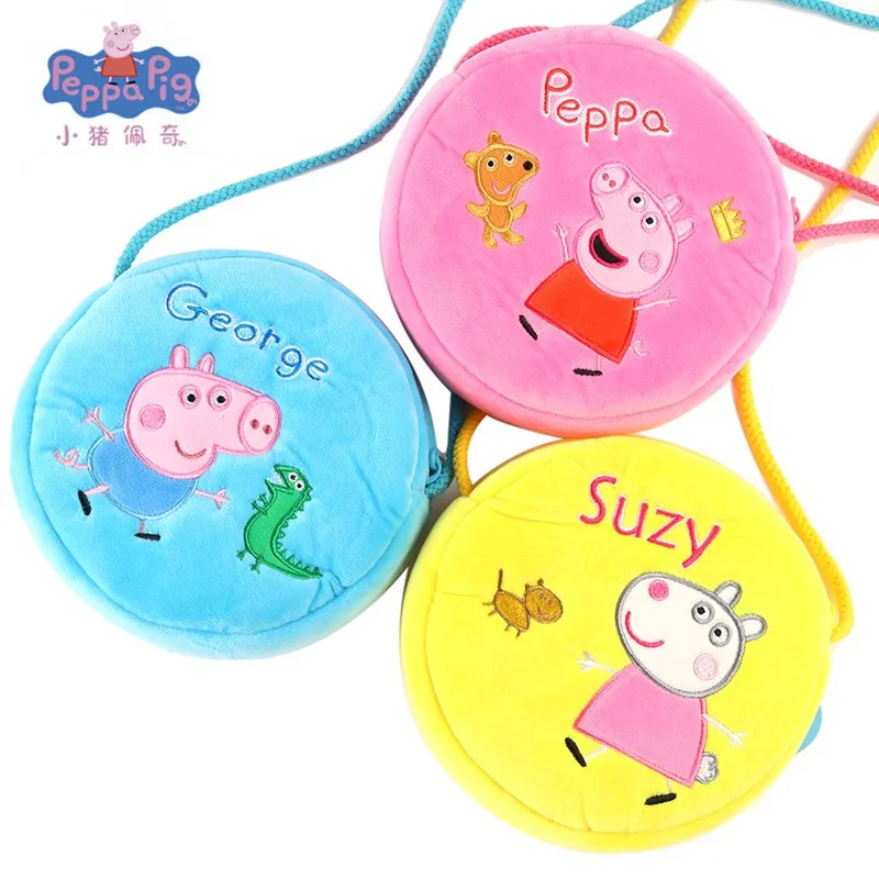 

9 Style Genuine New Original Peppa Pig George Pig Susie Purse Plush Toy Kawaii Kindergarten Bag Backpack Wallet Money School Bag