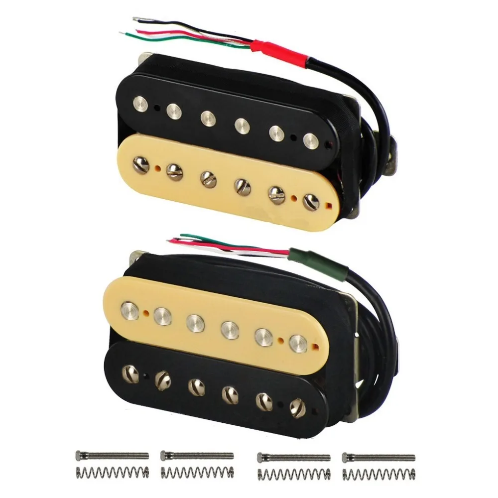 FLEOR Alnico 5 Humbucker Пикап двойная катушка электрогитара пикап шея или мост Зебра