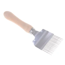 Медовая расческа из нержавеющей стали зуб разворачивающая вилка скребок 20X6,5 см нержавеющая сталь и деревянный пчеловодческий